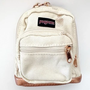 Jansport Right Pouch MINI Backpack Cream Isabella Pineapple Wristlet Wallet 5” - Picture 1 of 12