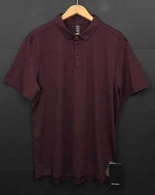 NWT Lululemon Men's Short Sleeve Burgundy Evolution Performance Polo Shirt sz XL - Image 1 of 4