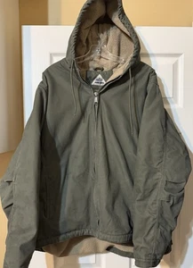 Heavy Canvas Ridge Cut Tough Wear Fleece gefütterte Jacke mit Kapuze 3X - Bild 1 von 4