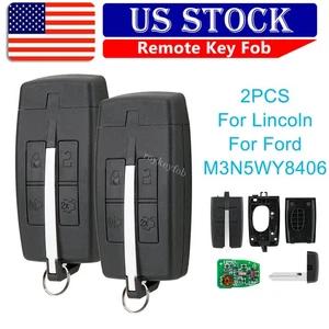 2 Replacement For 2009-2012 Lincoln MKS MKT Smart Prox Remote Key Fob 164-R7032 - Picture 1 of 9