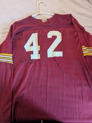 Винтажная футболка с автографом Чарли Тейлора из Washington Redskins сертификат JSA - Изображение 1 из 4