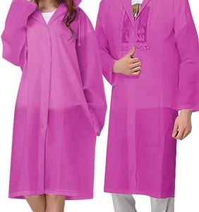 Regenponcho Einweg Unisex Wiederverwendbar Transparent Wasserdicht Atmungsaktiv - Bild 1 von 2