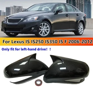 Carbon Fiber Rearview Mirror Cover Caps For Lexus IS IS250 IS350 IS F 2006-2012 - Picture 1 of 8