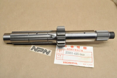 Eje principal de transmisión 15T 23211-425-000 NOS Honda CB750 C CB750F CB750K CB750L Foto 1 de 4