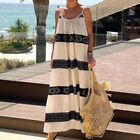 Women's Summer Fashion Bohemian Midi Print Slip Dress Casual Beach Floral