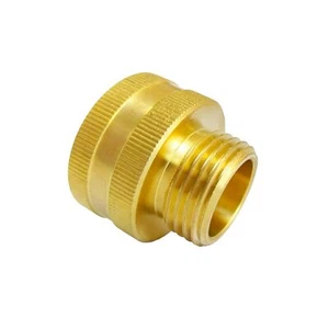 Solid Brass Garden Hose Adapter 1Inch Female to 3/4 Inch Male Heavy Duty Fitting - Picture 1 of 6