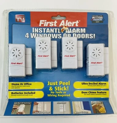 First Alert Instantly Alarm 4 Windows or Doors Peel and Stick As Seen on TV  - Image 1 of 4