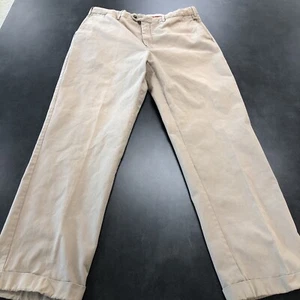 J. Peterman Men’s Pants 38/32 Tan Khaki Straight Relaxed Flat Front 100% Cotton - Picture 1 of 15