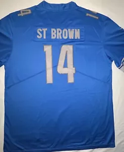NFL Detroit Lions #14 ST Brown Trikot Herren 2XL Nike On Field Blue - Bild 1 von 12