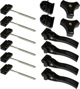 Universal Replacement Parts for Hard Tri-Fold Tonneau Cover - Rear / Front Clamp - Foto 1 di 7