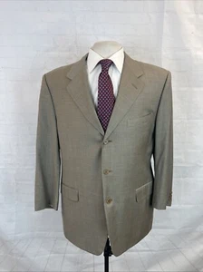 LORO PIANA Canali Men's Beige Solid Wool Suit 42R 36X29 $4,195 - Picture 1 of 13