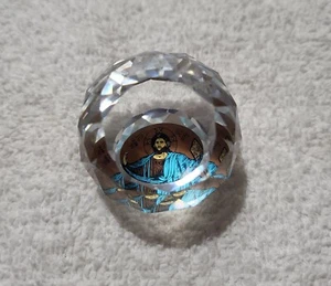SCHÖNER Jesus Christus Kristall kleiner Briefbeschwerer / Figur - schön - Bild 1 von 5