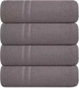 1, 2 or 4 Pack 600GSM Egyptian Cotton Bath Towels - 7 Colours - Picture 1 of 15