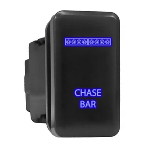 CHASE BAR - LED Push Button Replacement for TOYOTA (1.54 x 0.83 in) Blue - Picture 1 of 4