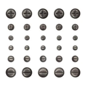 Tim Holtz Idea-ology - Screw Heads 30pcs TH94371 - Picture 1 of 2