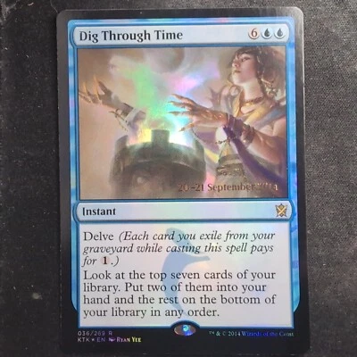 Dig Through Time - Foil Prerelease - Khans of Tarkir (MTG) - Image 1 of 2