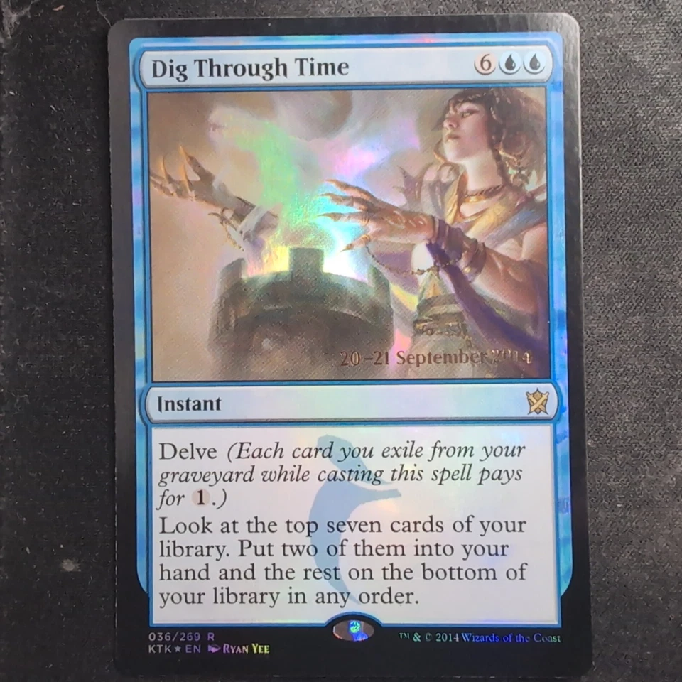 Dig Through Time - Foil Prerelease - Khans of Tarkir (MTG) - Image 1 of 2