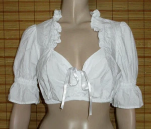 WEISSE DIRNDLBLUSE - TRACHTENBLUSE - COTTON/POL. - GR. 44 - Bild 1 von 1