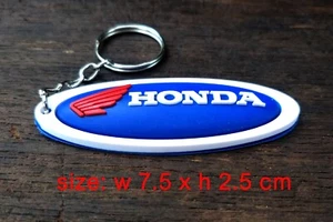 Llavero de goma ovalado azul Honda para motocicletas carreras motocicletas regalo - Imagen 1 de 9
