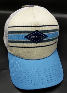 UNIVERSITY OF MAINE UMAINE hat white blue striped adjustable snapback cap *NEW* - Picture 1 of 6