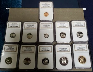 2005 S Complete 11 Coin Proof Set NGC Graded PF69 UCAM Brown Label WOW! Clad - Picture 1 of 12