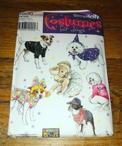 Simplicity 4000 Costume Dogs Sewing Pattern Wizard Cowboy Retro Grease UNCUT - Picture 1 of 1