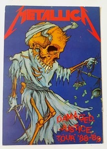 Metallica Damaged Justice Tour 88-89 Vintage 1990 Postkarte - Bild 1 von 2