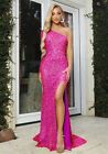 Ball Gown Size 14 Hot Pink One Shoulder Portia And Scarlett PS22666