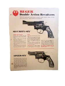 RUGER DOUBLE ACTION REVOLVERS Price LIST 1 page illustrated (N -1) - Picture 1 of 2