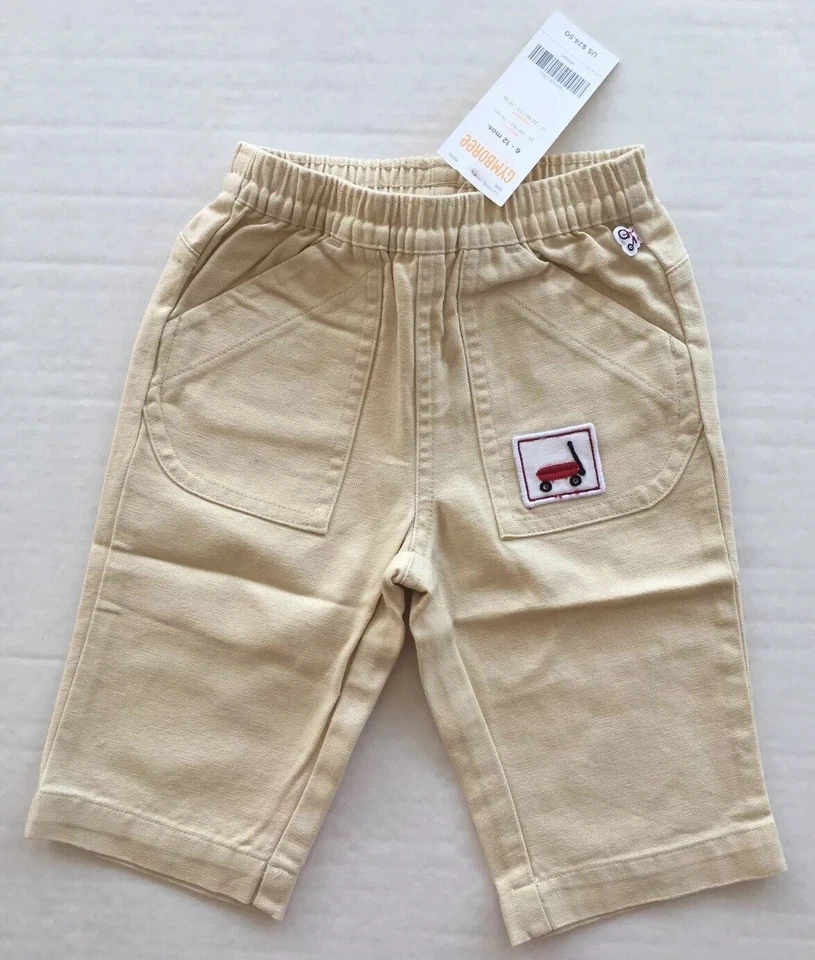 Pantalones de lona caqui claro Gymboree Good Old Days 6-12 meses nuevos con etiquetas Foto 1 de 1