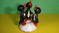 Rare Vtg Austrian Miniature Dollhouse pottery Singing Penguins 