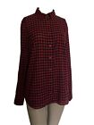 J. Crew Womens Size 4 Shirt- Red Buffalo Check Boy Fit Button Up Top