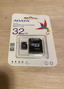 Adata MicroSDHC Card with Adapter 32GB UHS-I Memory Card - Picture 1 of 1