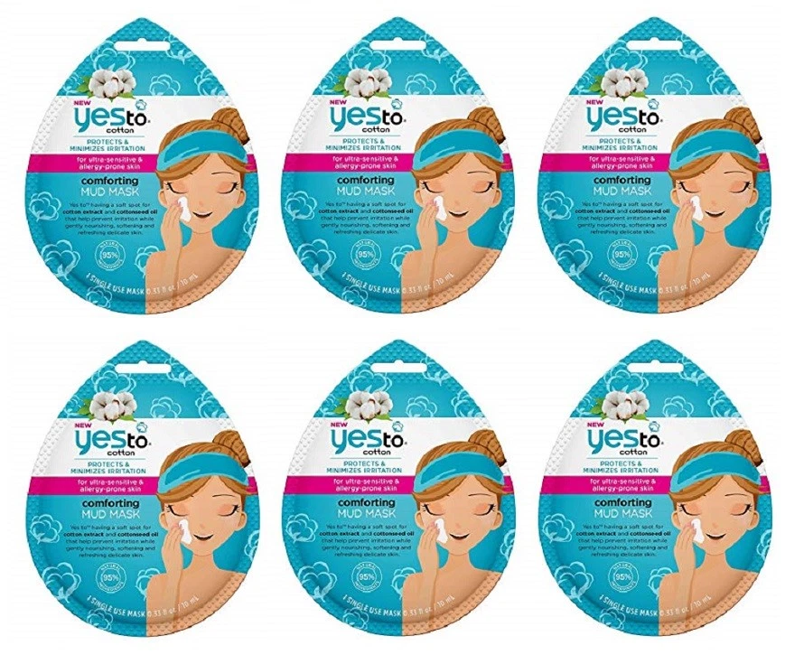 Yes To Cotton for Ultra Sensitive/Allergy Prone Skin Comforting Mud Mask (6 Pk) - Image 1 of 1
