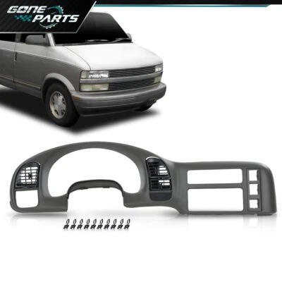 Fit For 1995-2005 Chevy Astro Van Gmc Safari Gray Gauge Cluster Dash Radio Bezel - Image 1 of 4