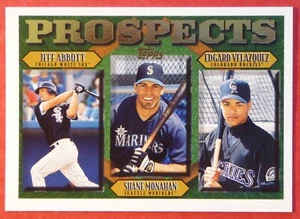 1997 Topps Prospects #491 - Abbott, Monahan & Velazquez White Sox, Mariners, Roc - Picture 1 of 2