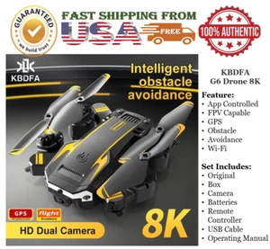 KBDFA G6 Drone 5g 8k HD Camera GPS Four-sided Obstacle Avoidance RC Helicopter - Picture 1 of 23