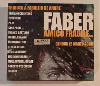 CDx2 "Various–Faber Amico Fragile..."2003 Fond.De Andrè-Factory Sealed - Immagine 1 di 4