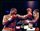 Photographie 8x10 signée Riddick Bowe boxe poids lourd pose champion 2