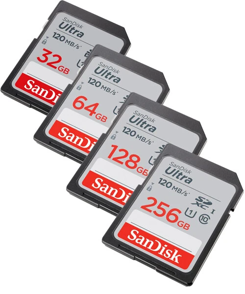 SanDisk Ultra 128GB 64GB 32GB 16GB SD SDHC SDXC Flash Memory Card Lot C10 140MBs - Image 1 of 1