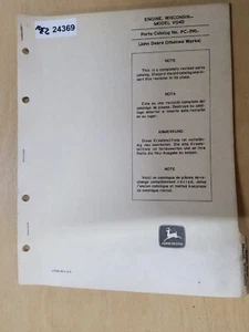 John Deere Model VG4D Wisconsin Engine Parts Catalog  PC-990,  Oct. 1968 - Picture 1 of 6