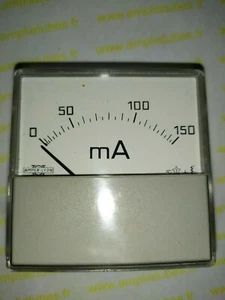 Galvanomètre 150 mA tableau Amper Lyon 60 x 60 mm            (DepG12h4) - Imagen 1 de 4