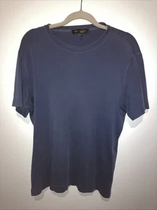 ROBERT BARAKETT Montreal Short Sleeve T-Shirt Mens Medium Blue Crew Tee - Picture 1 of 5