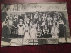 Postcard of "FOR GOD & HOME & EVERY LA...." Group on stage (some names to back) - Picture 1 of 7