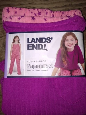 Girl's Size 5/6 3 Pc Pajama Set Land's End New With Tags  - Image 1 of 4
