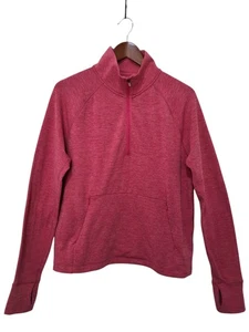 Outdoor Voices 1/4 Zip Langarm Pullover Oberteil Damen L rosa meliert Activewear - Bild 1 von 7
