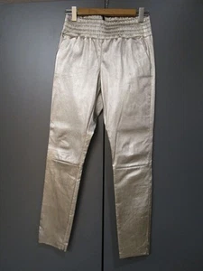 Ibana Lederhose Goldfarben Neu NP450,-Gummibund Schlitz Taschen Gr 40 Z10-83 - Bild 1 von 3