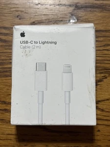 Câble USB-C vers Lightning d'origine Apple 2 m (blanc) A2441 MQGH2AM/A neuf/boîte ouverte - Photo 1 sur 4