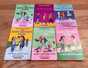 LOT of 6 Baby-Sitters Club Graphic Novel Raina Telgemeier Anne M. Martin - Picture 1 of 2