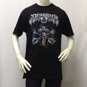 Camiseta Para Hombre -LIBÉLULA - Esqueleto Ciclista Calavera Negra 100% Algodón NUEVA - Imagen 1 de 2